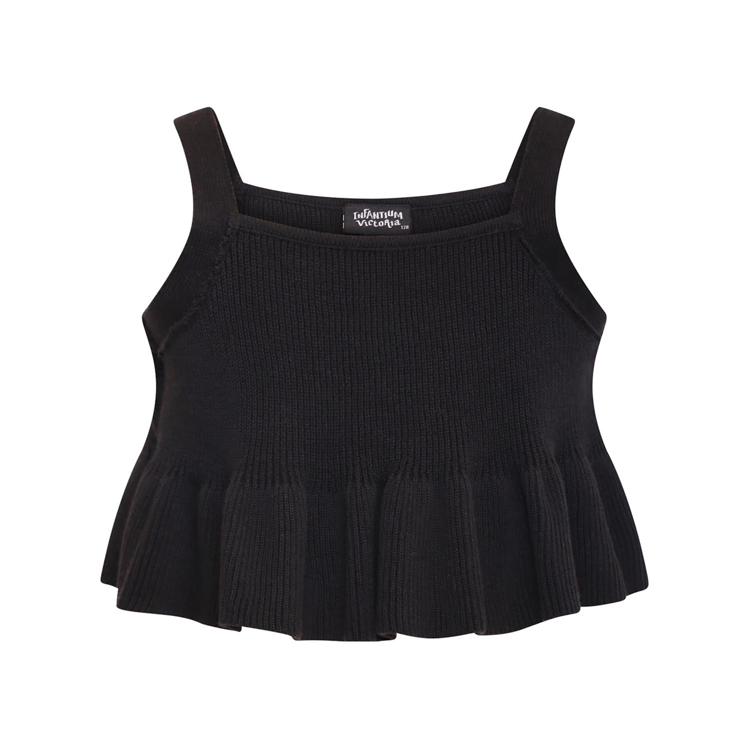Infantium Victoria Kids Crop Tops Top Schwarz Bio-Baumwolle