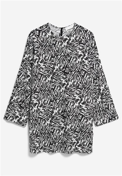 Armedangels Alinunaa Stoney Kleid oatmilk Viskose marmoriert