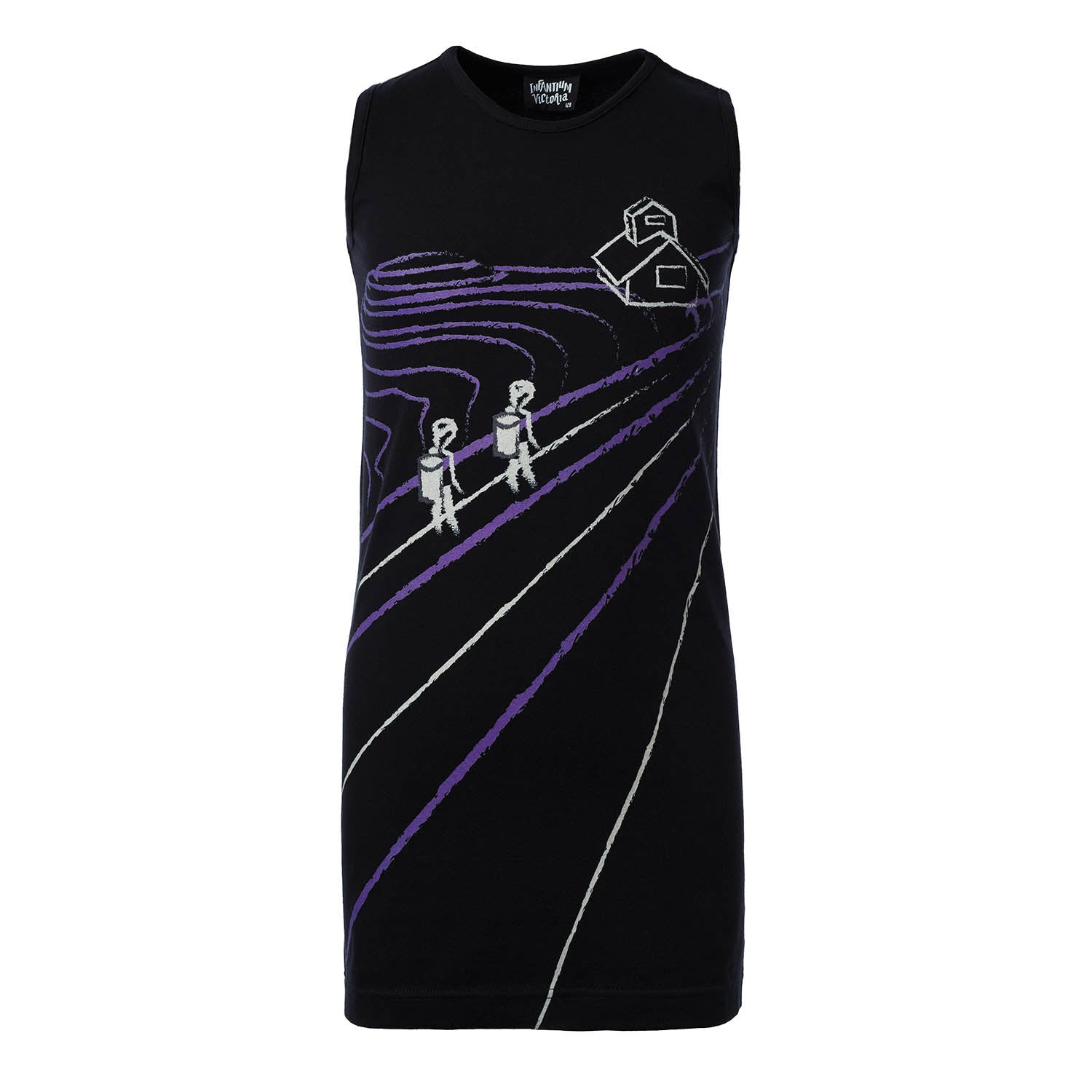 Infantium Victoria Rice Paddy T-Shirt Kleid schwarz Baumwolle