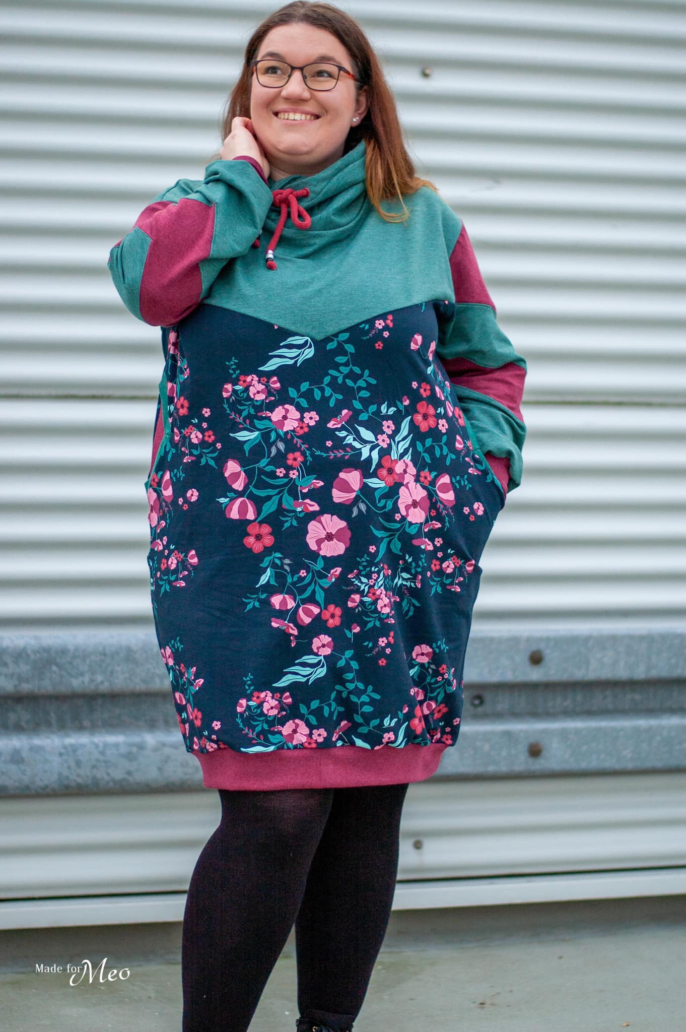 Schnittrebell Soukie Hoodie Schnittmuster Gr.34-54 Hoodiekleid PDF