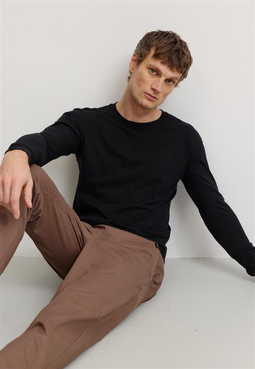 marlowe nature Papaya Longsleeve black Bio-Baumwolle S