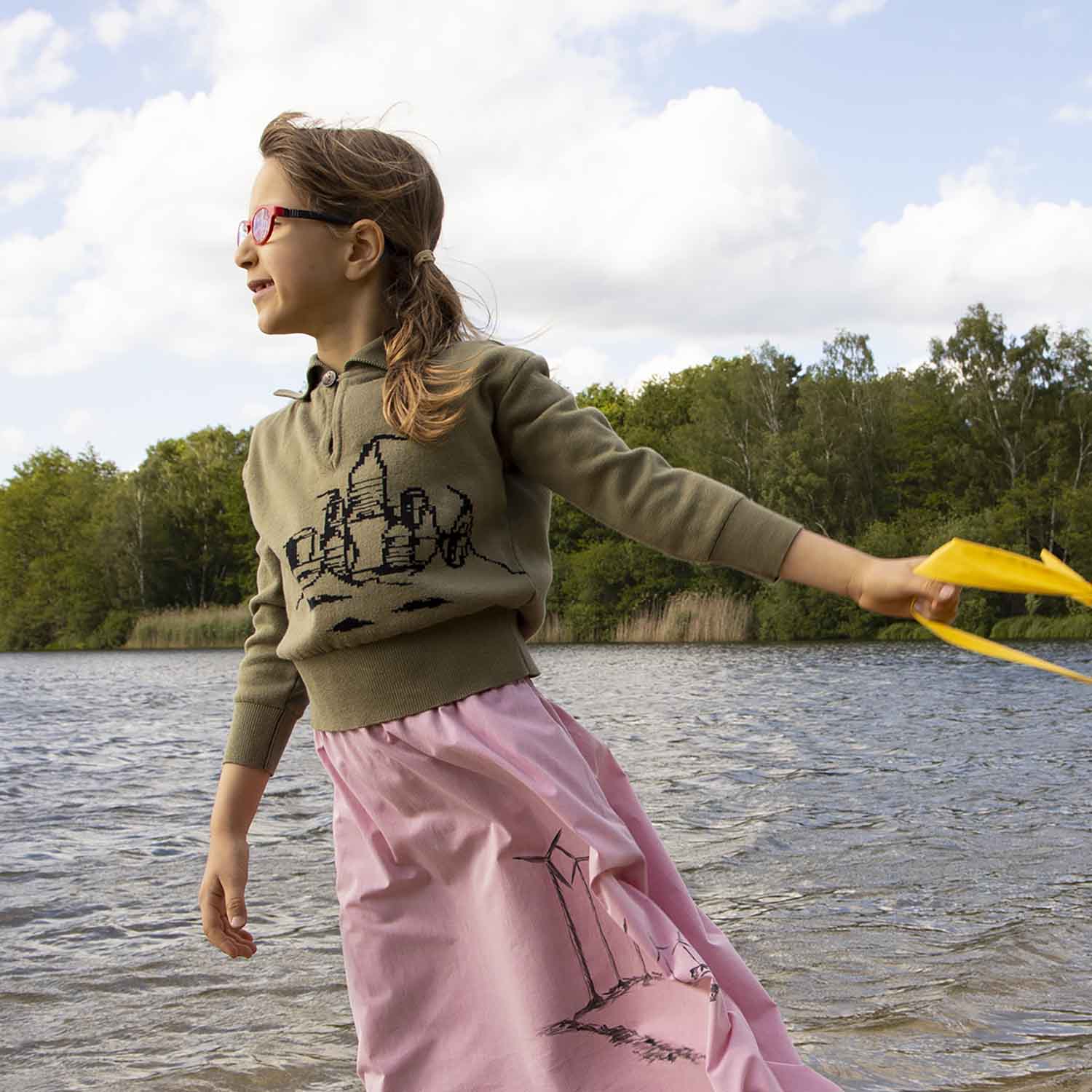 Infantium Victoria Pullover Khaki Beach Castle Bio-Baumwolle