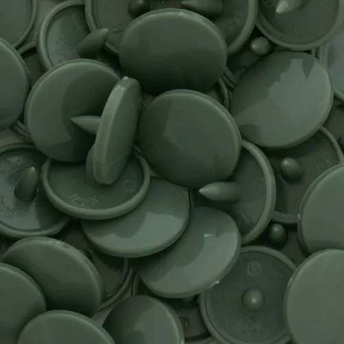 Kam Snaps B09 Druckknöpfe Olivgrau 50 Sets glänzend