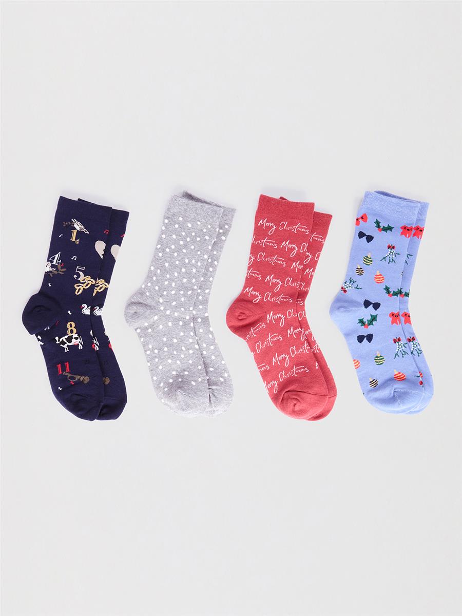 Thought Carole Christmas Sock Box multi 4 Paar Gr. 37-41 Bio