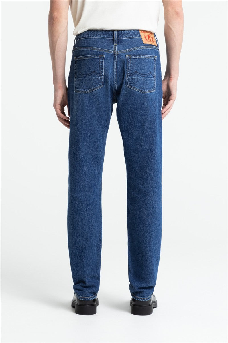 marlowe nature Addo Jeans mid blue Bio gerader Schnitt