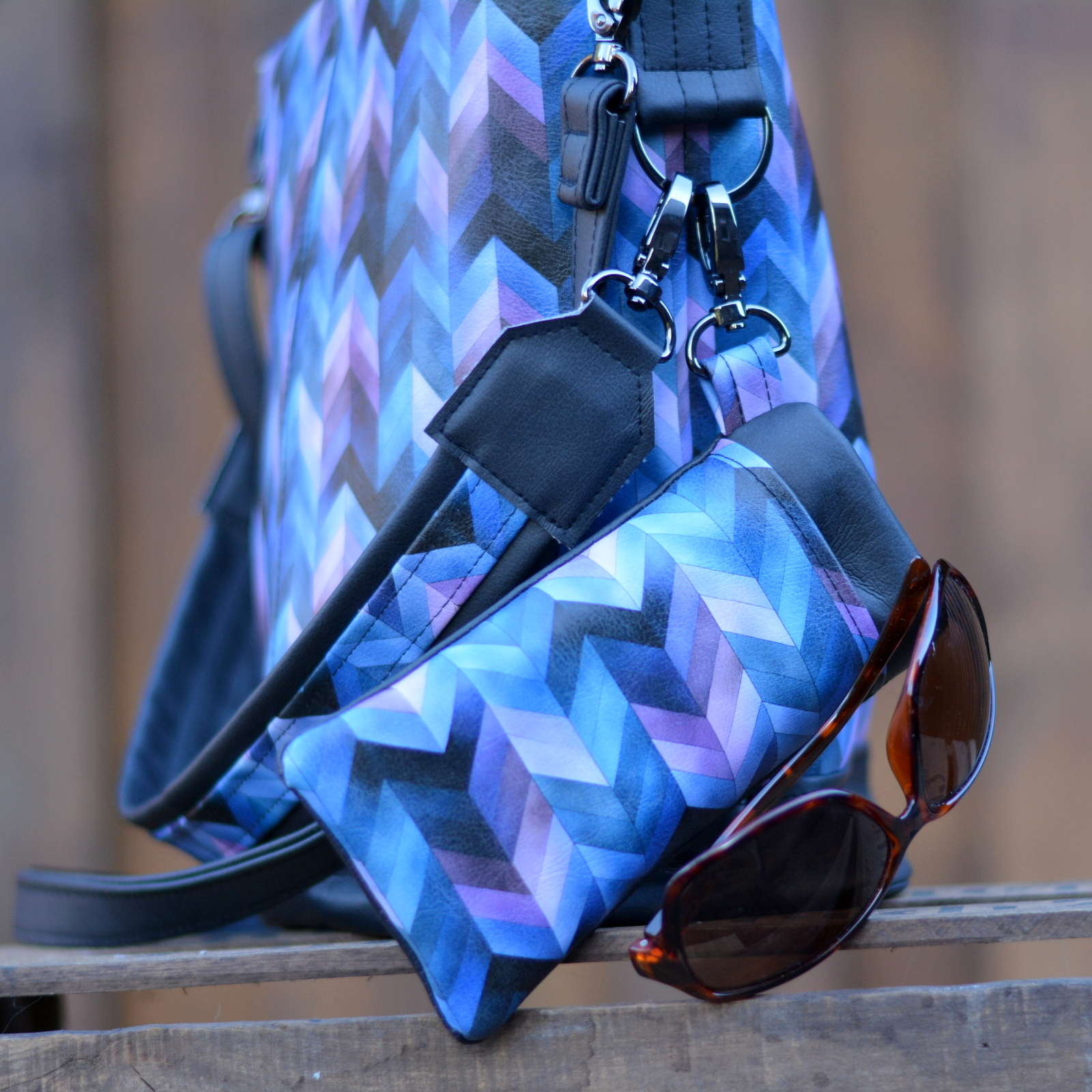 Schnittrebell Onyxx Papierschnitt Hobo Bag 2 Grössen+Etui