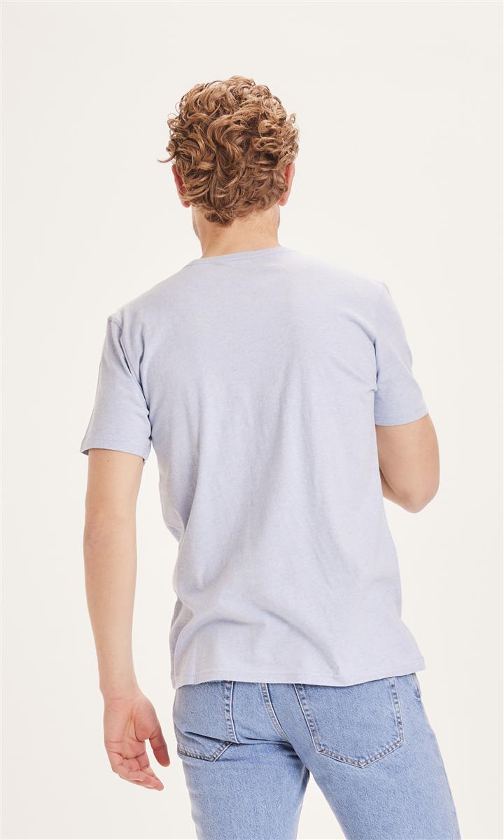KnowledgeCotton Basic T-Shirt-Vegan dark grey melange S Bio