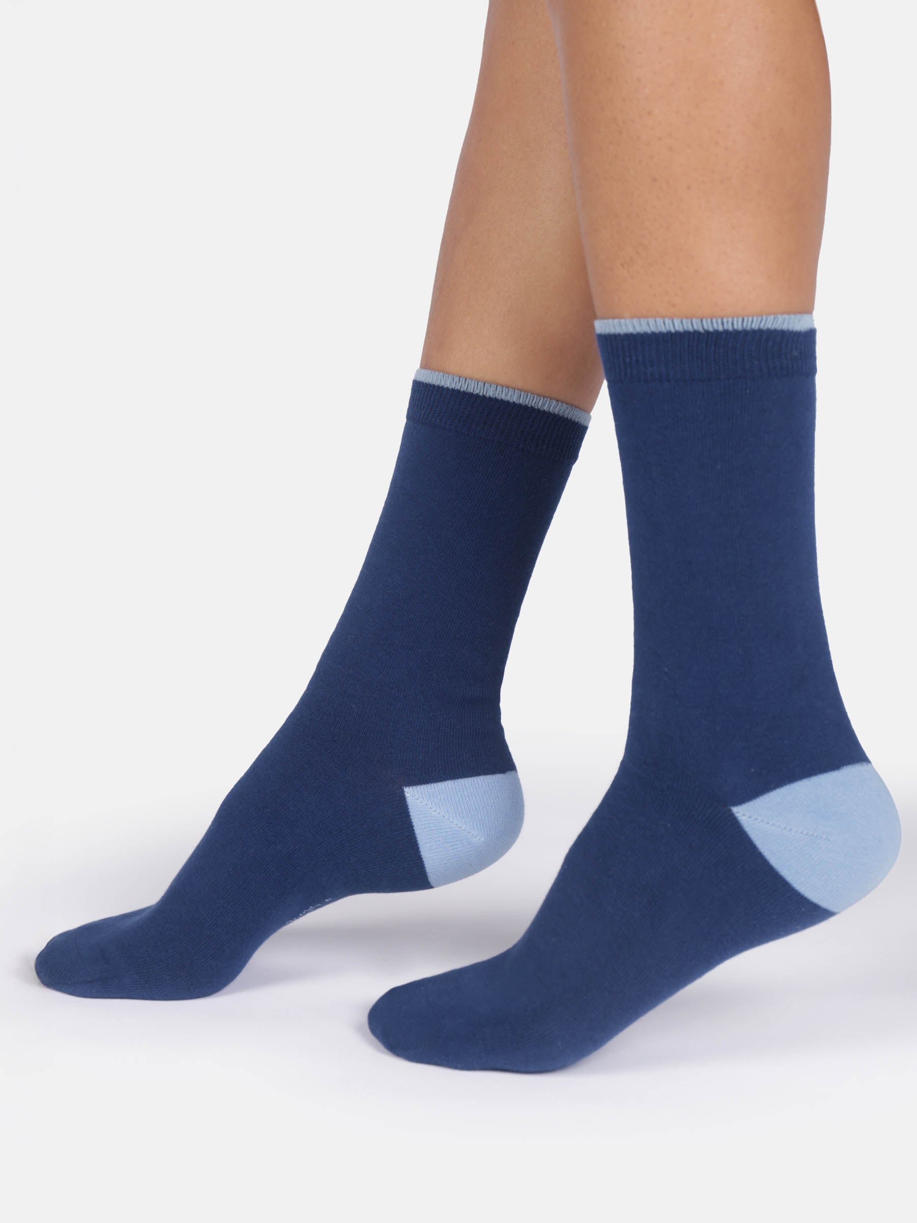 Thought Modal Tipped Crew Socks ink blue Damen