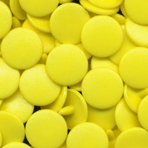 Kam Snaps Plastic Snaps B07 Yellow Druckknöpfe 50 Sets matt