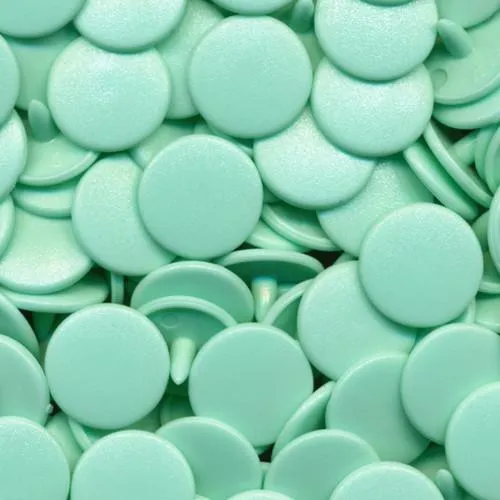 Kam Snaps Plastic Snaps Druckknöpfe B19 Pastellgrün matt 50 Sets
