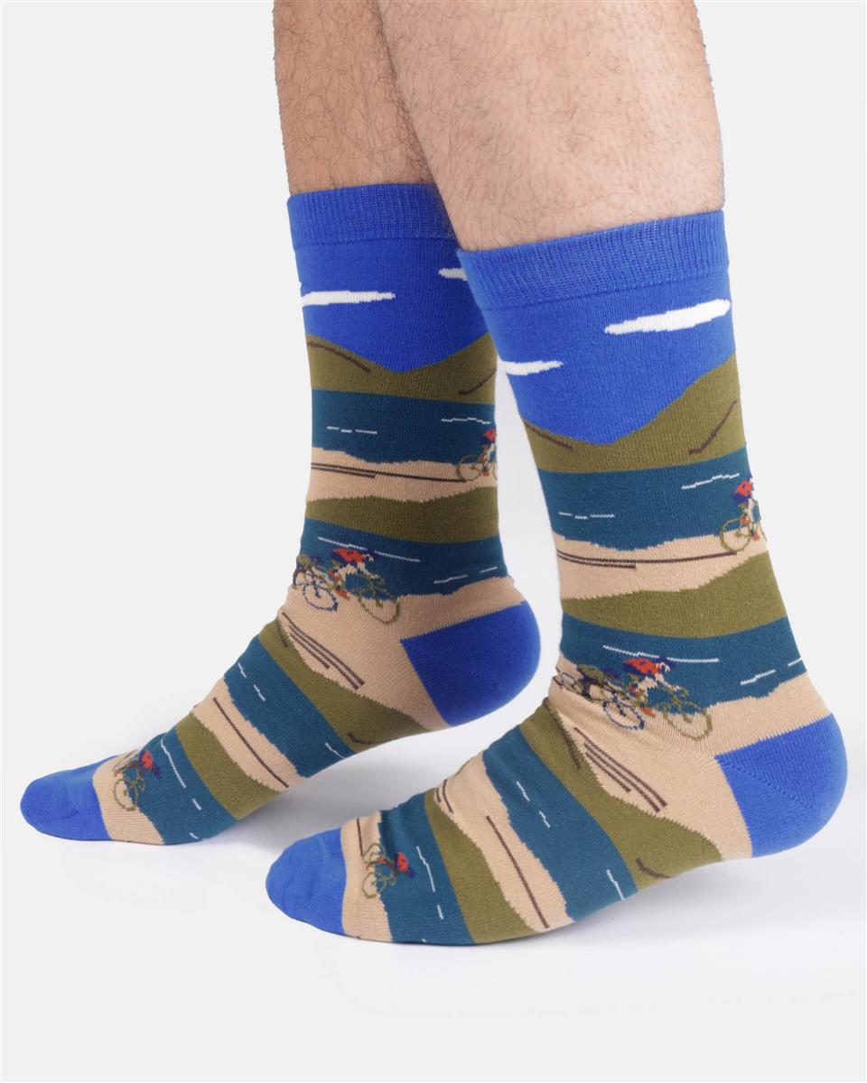 marlowe nature Bike Landscape Crew Socks cobalt blue 41-47