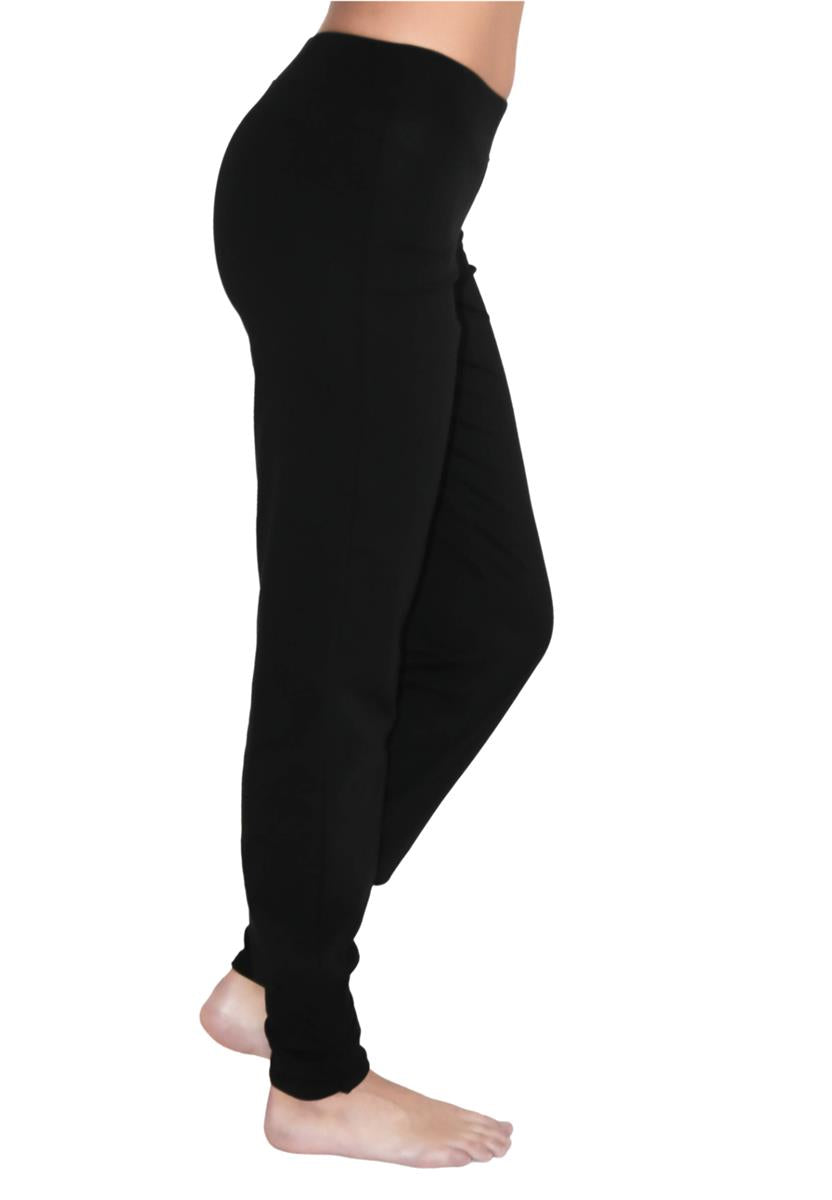 Leela Cotton Yogahose Bio-Baumwolle black Gr. M schmal
