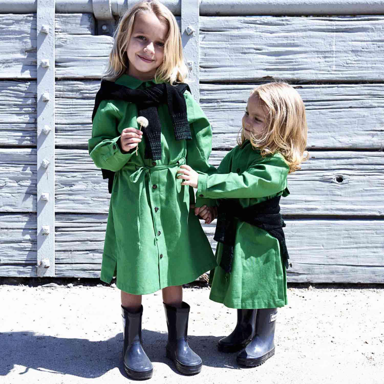 Infantium Victoria Meadow Shirt Dress Kleid grün Baumwolle