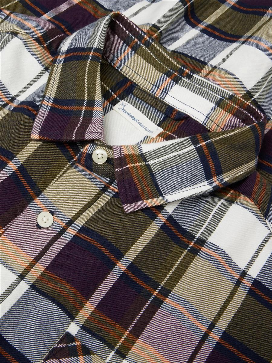marlowe nature Organic Cotton Flannel Karohemd blue check