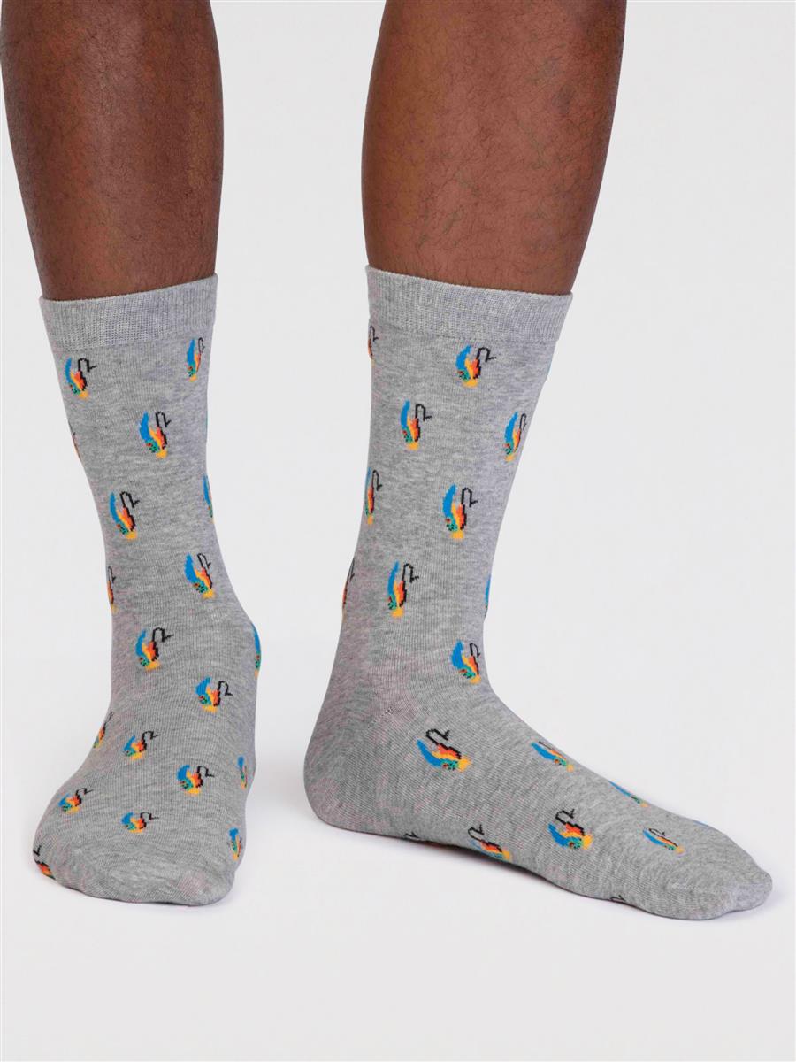 marlowe nature Finley Fly Fishing Socks grey marle Bio-Baumwolle