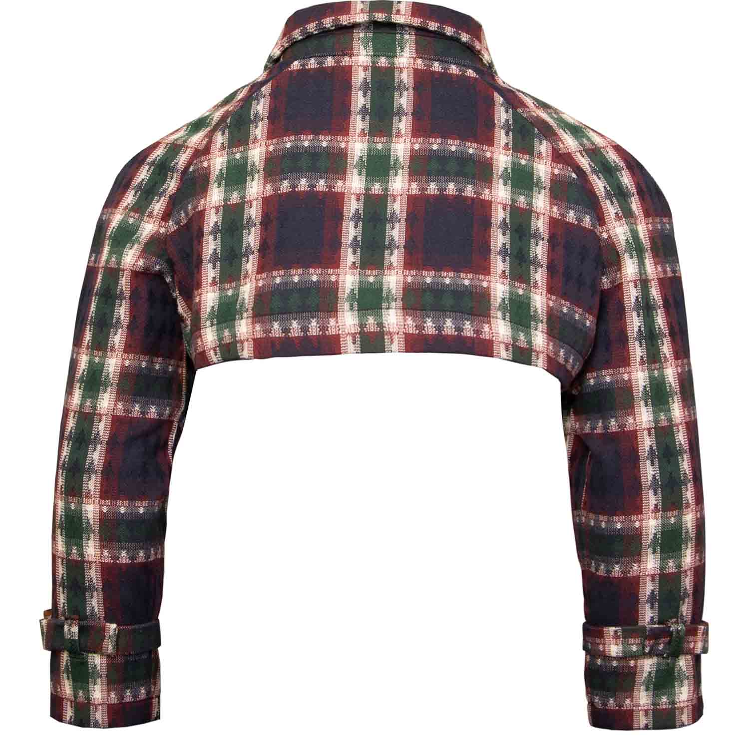 Infantium Victoria Bolero Jacke Tartan Rot-Grün 104 Baumwolle