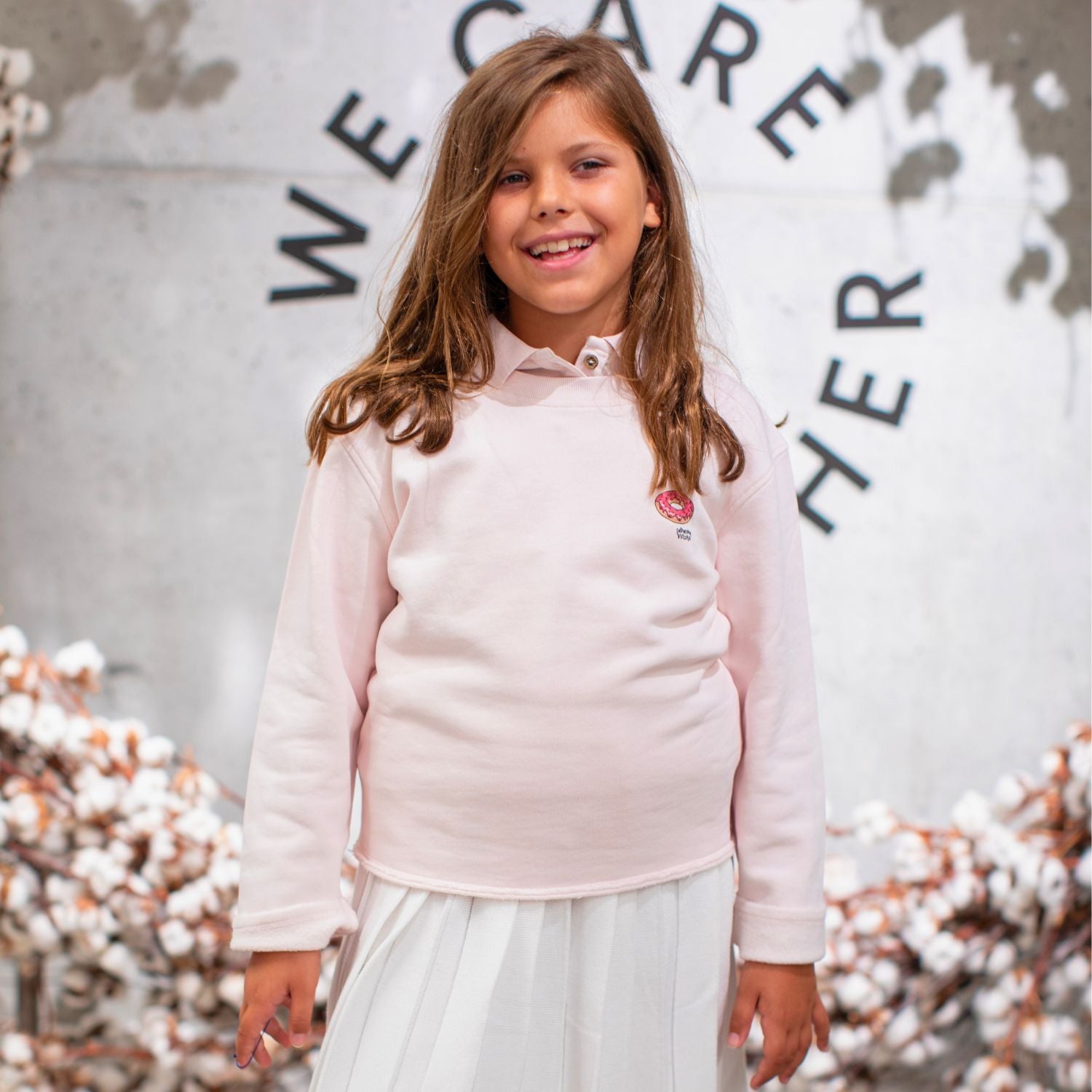 Infantium Victoria Sweatshirt rosa Donut Bio-Baumwolle GOTS