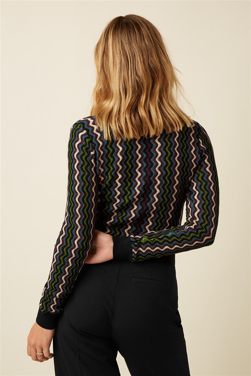 marlowe nature Lene Cardi Wyler Strickjacke schwarz