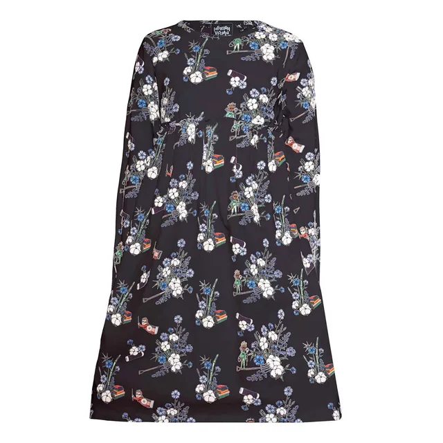 Infantium Victoria Kleid schwarz Blumenprint 104-152 Jersey