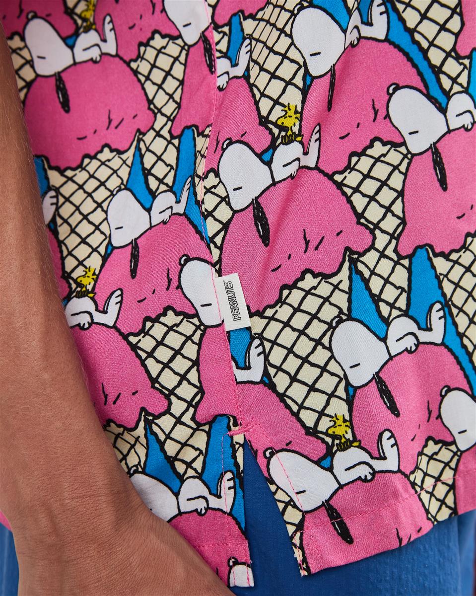 marlowe nature Peanuts Gelato Aloha Blouse Bluse pink Viskose