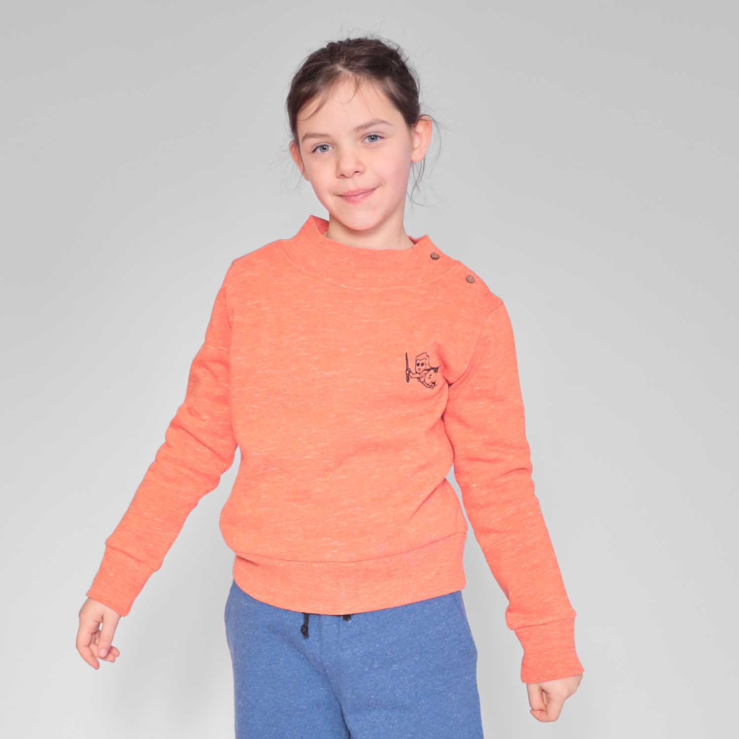 Infantium Victoria Sweatshirt Orange Bio-Baumwolle 128