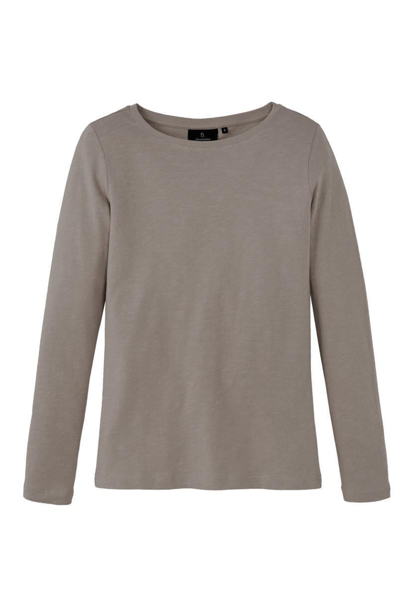 marlowe nature Iris Longsleeve dark khaki Bio-Baumwolle
