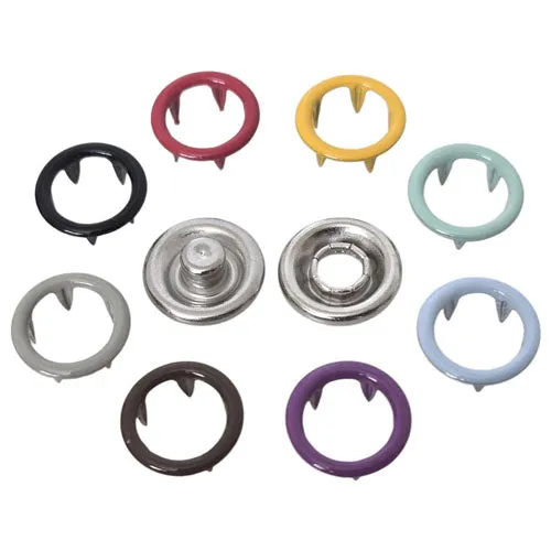 KAM Metal Snaps Gr.16 Druckknöpfe bunt 200 Sets Messing