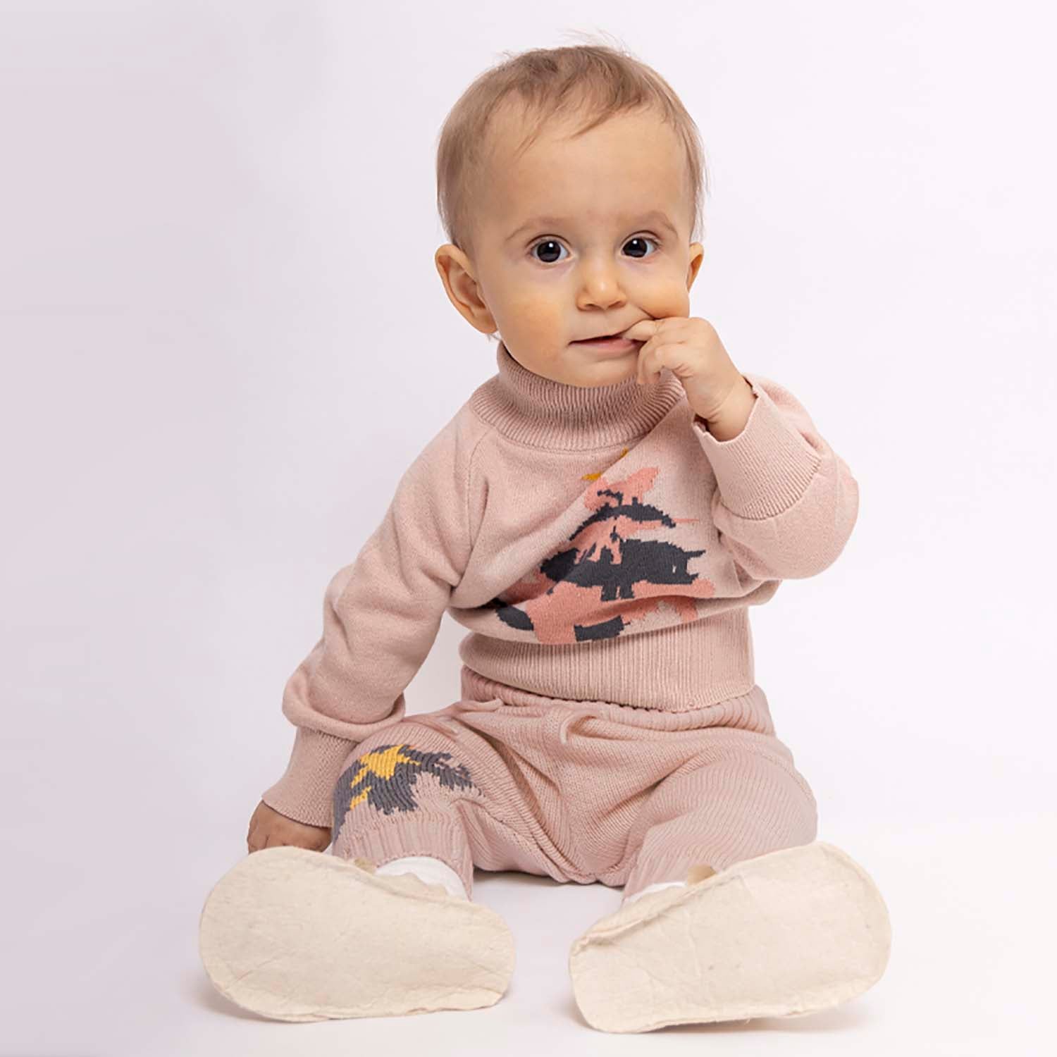 Infantium Victoria Baby Christmas Leggings Babyhose rosa Bio-Baumwolle