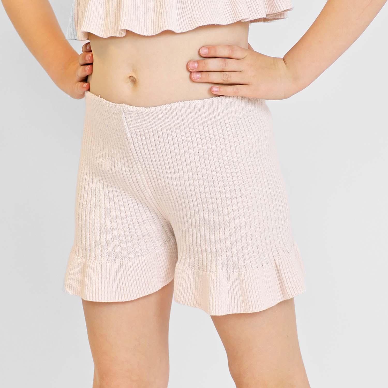 Infantium Victoria Pink Knitted Beach Shorts rosa Biobaumwolle