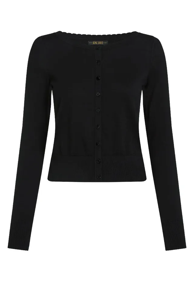 Marlowe Nature Ute Cardi Club Strickjacke Bio-Baumwolle schwarz