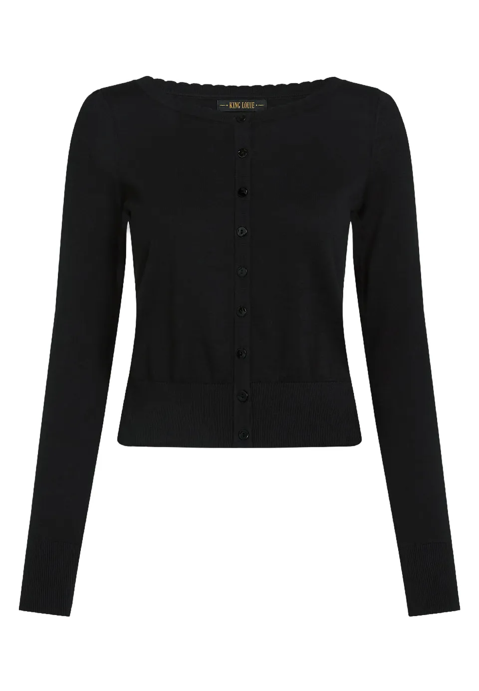 Marlowe Nature Ute Cardi Club Strickjacke Bio-Baumwolle schwarz