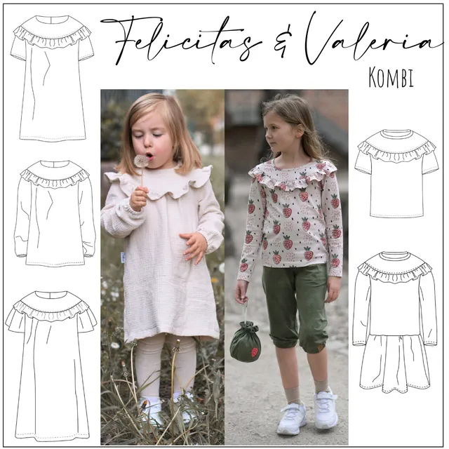 Moeve Design Valeria & Felicitas Kombi Schnittmuster Gr 74-158