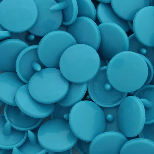 Kam Snaps Plastic Snaps B46 Teal Druckknöpfe 1000 Kappen glänzend