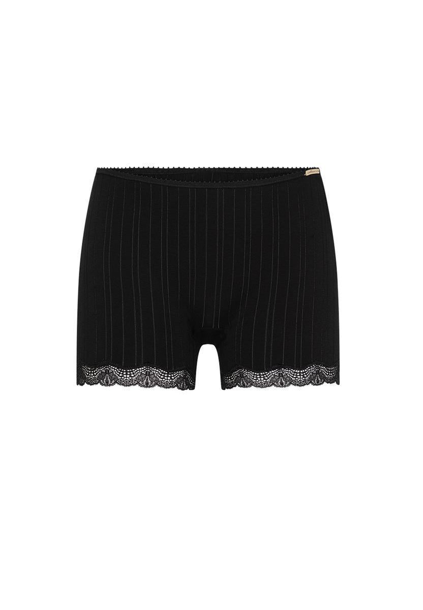 marlowe nature Panty Unterhose Bio-Baumwolle schwarz Spitze