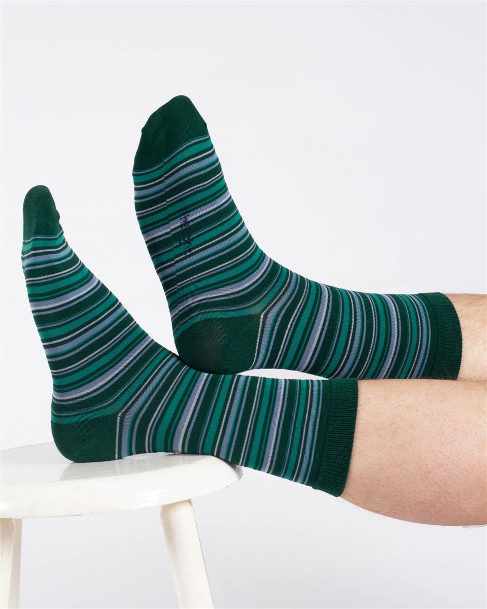 marlowe nature Multi Stripe Crew Socks Socken navy pink Bambus