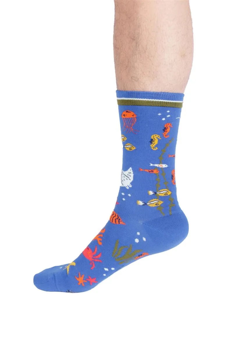 Marlowe Nature Under The Sea Socken cobalt blue 41-47 Bio-Baumwolle