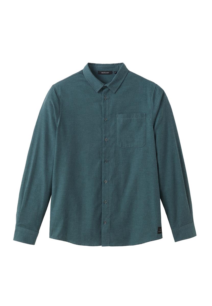 marlowe nature Shirt Lentil Flanellhemd deep green