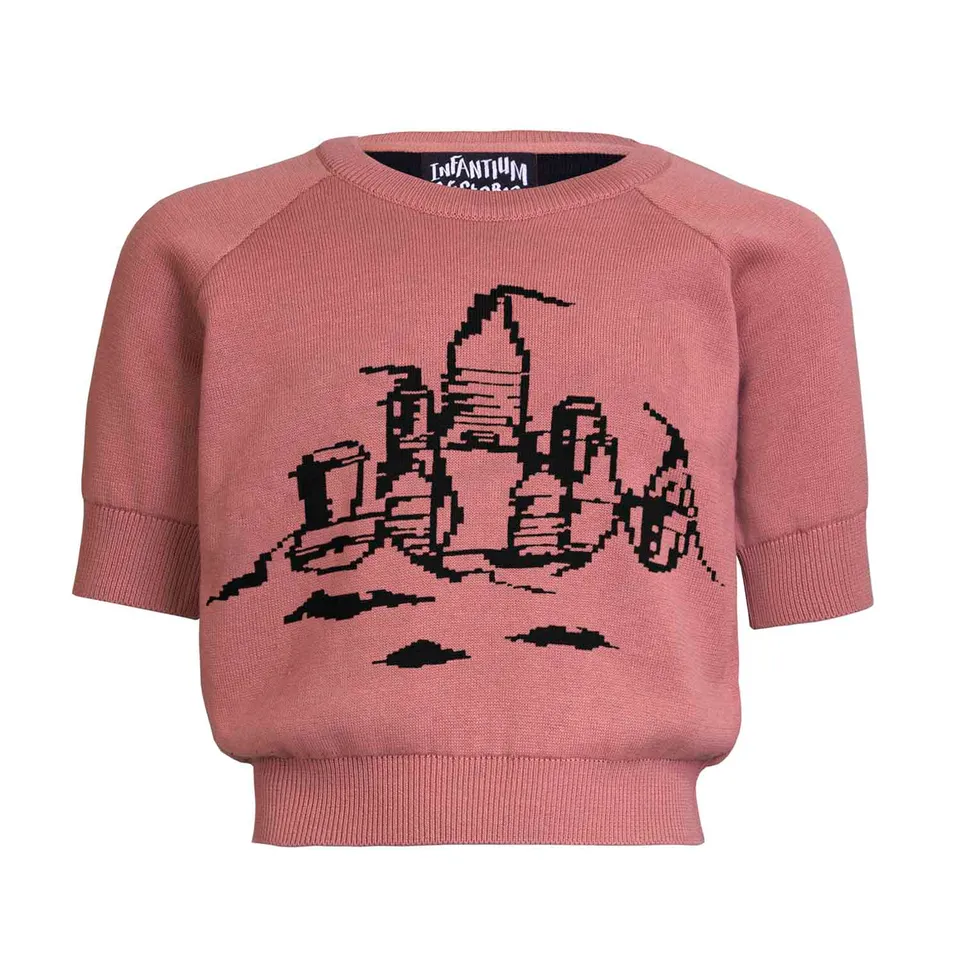 Infantium Victoria Sandcastle Stricktop Pink Bio-Baumwolle