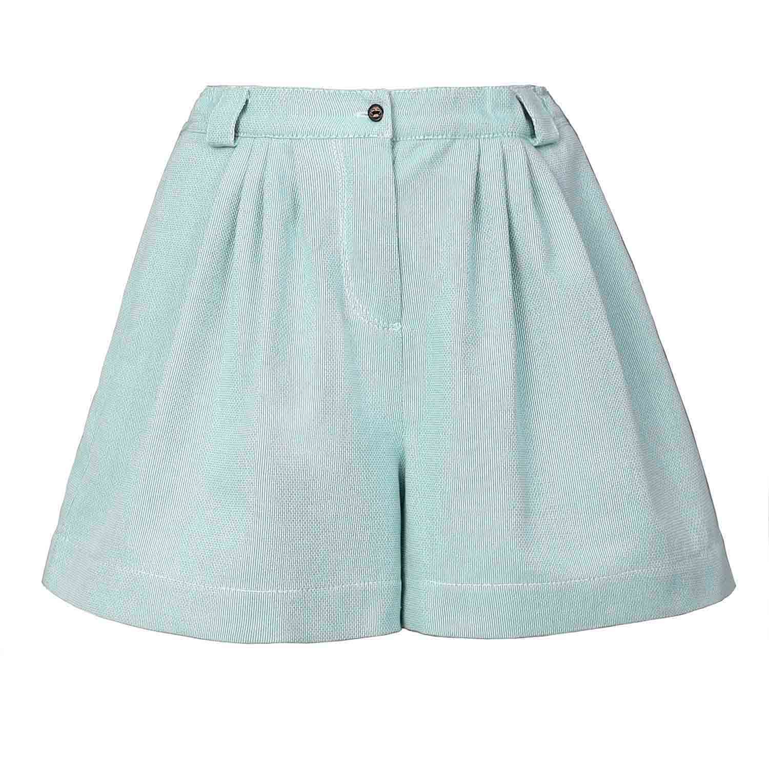 Infantium Victoria Pleated Wide Shorts Shorts Mint Baumwolle