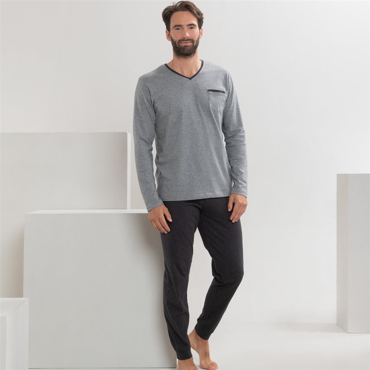 marlowe nature Colin Schlafanzug stone grey Bio-Baumwolle
