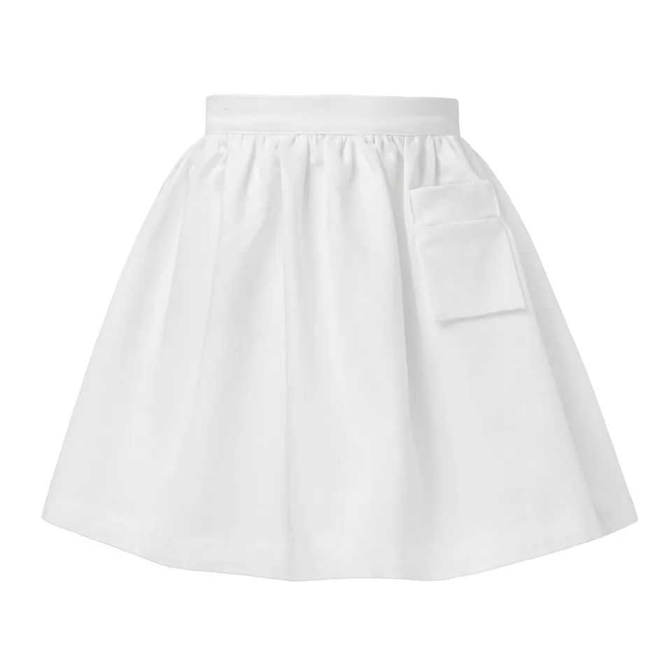 Infantium Victoria White Gabardine Rock Weiß Baumwolle