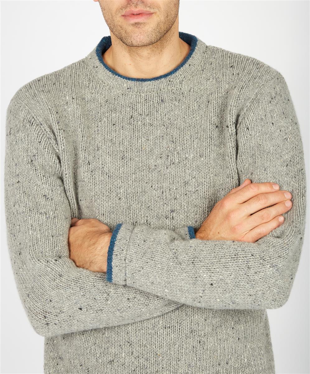 marlowe nature Roundstone Sweater Wollpullover light greyink marl