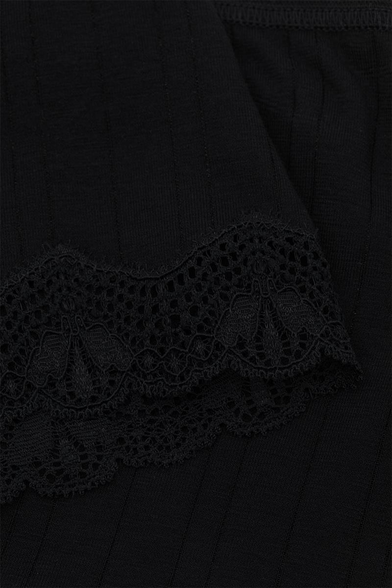 marlowe nature Hipster mit Spitze Unterhose schwarz Bio-Baumwolle