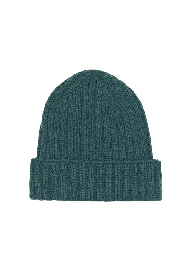 marlowe nature Ribbed Merino Hat Mütze navy Merinowolle