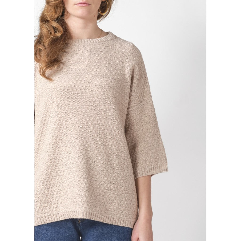 marlowe nature Lis Knit Pullover pastel sand Bio-Baumwolle Kaschmir