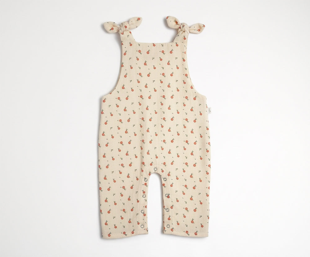 Naturkind Musselin Latzhose lang Babyhose Navy Baumwolle GOTS