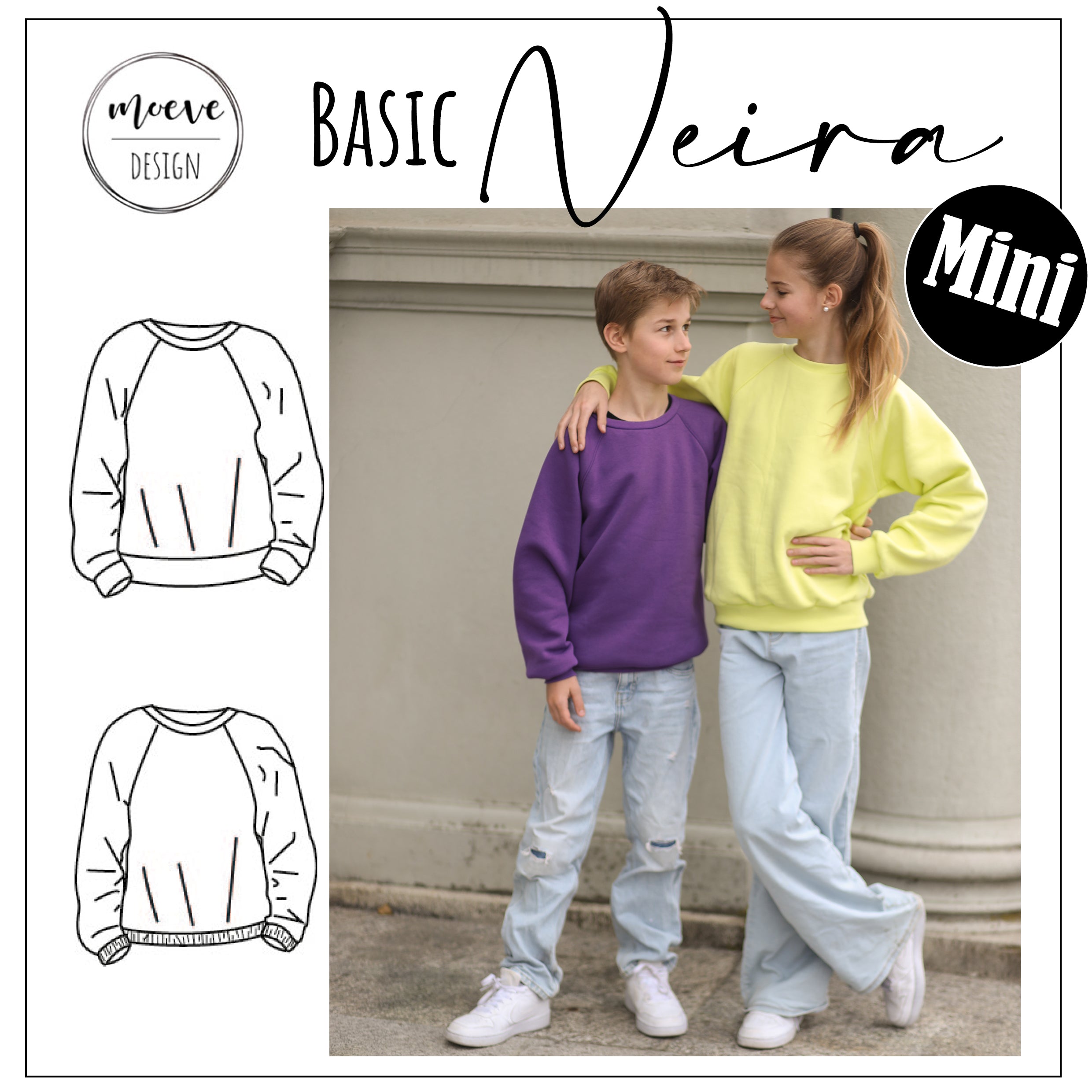 Moeve Design Mini Basic Neira Sweater Schnittmuster 86-176