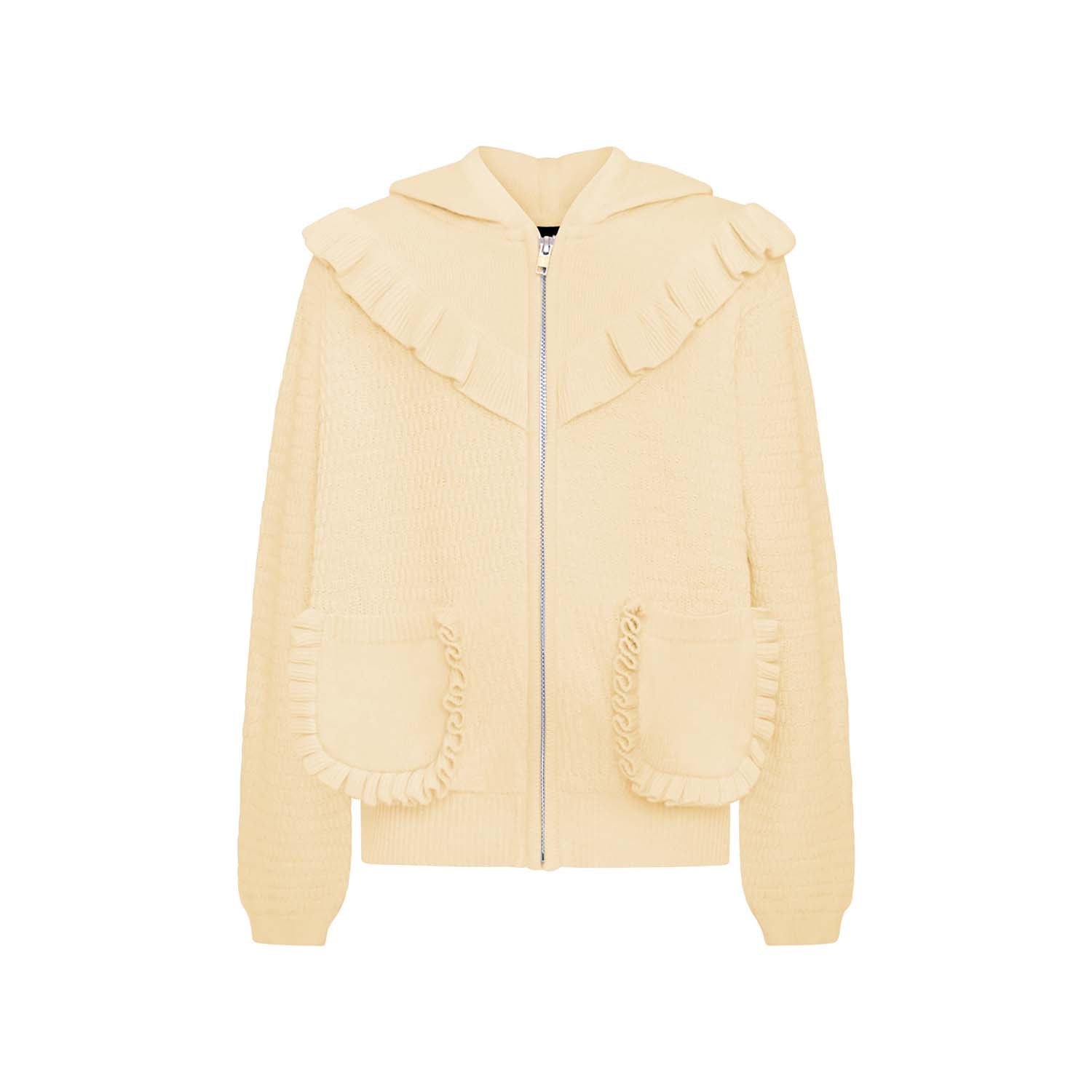 Infantium Victoria Knitted Kids Hoodie Gelb Bio-Baumwolle