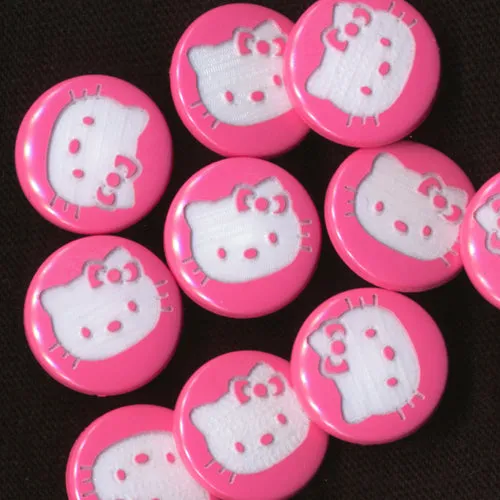 Kam Snaps Plastic Snaps Kitty Druckknöpfe Rosa 20 Sets