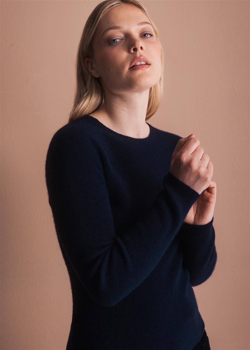 marlowe nature Kala Pullover Kaschmir schwarz 100% Kaschmir